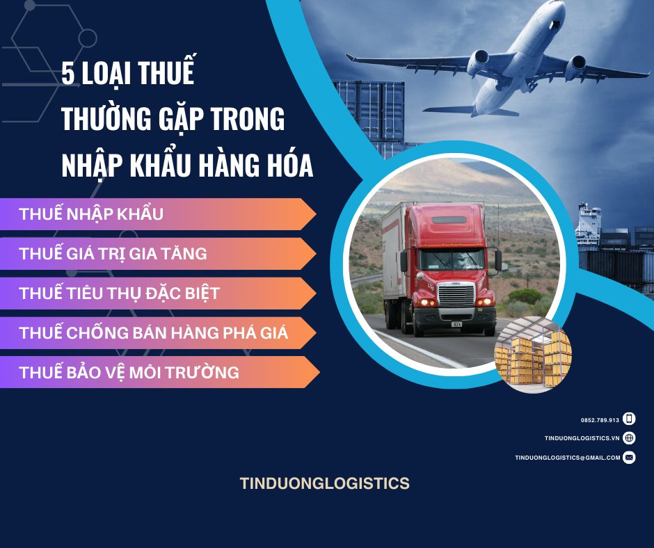 5 loại thuế nhập khẩu hàng hóa