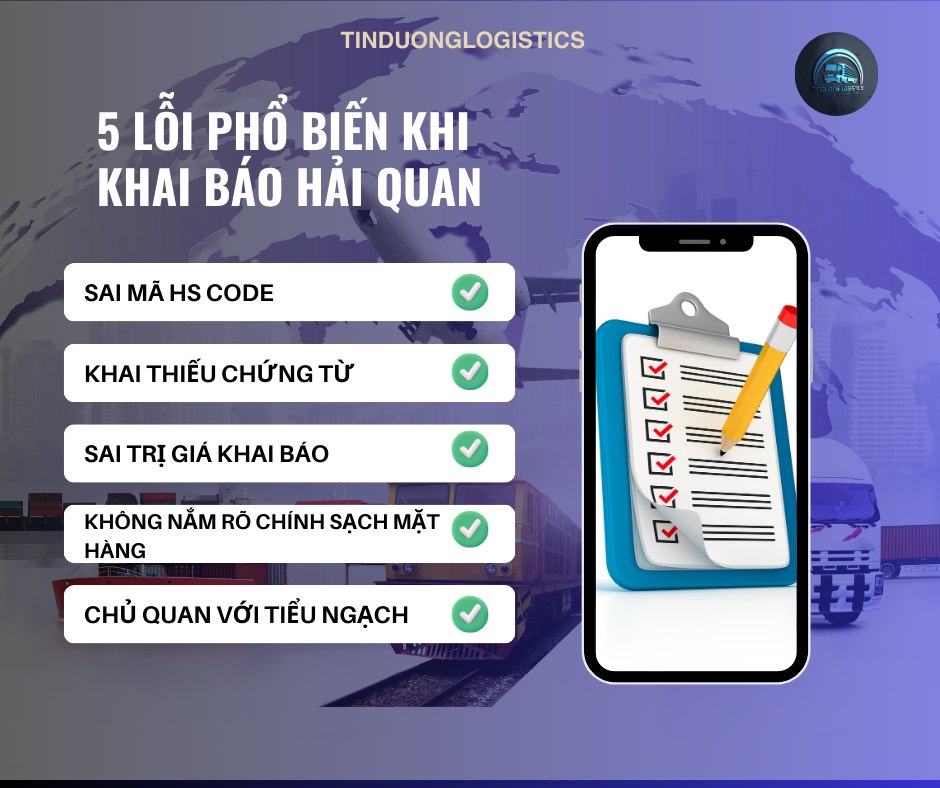 5 lỗi phổ biến khi khai b&aacute;o hải quan